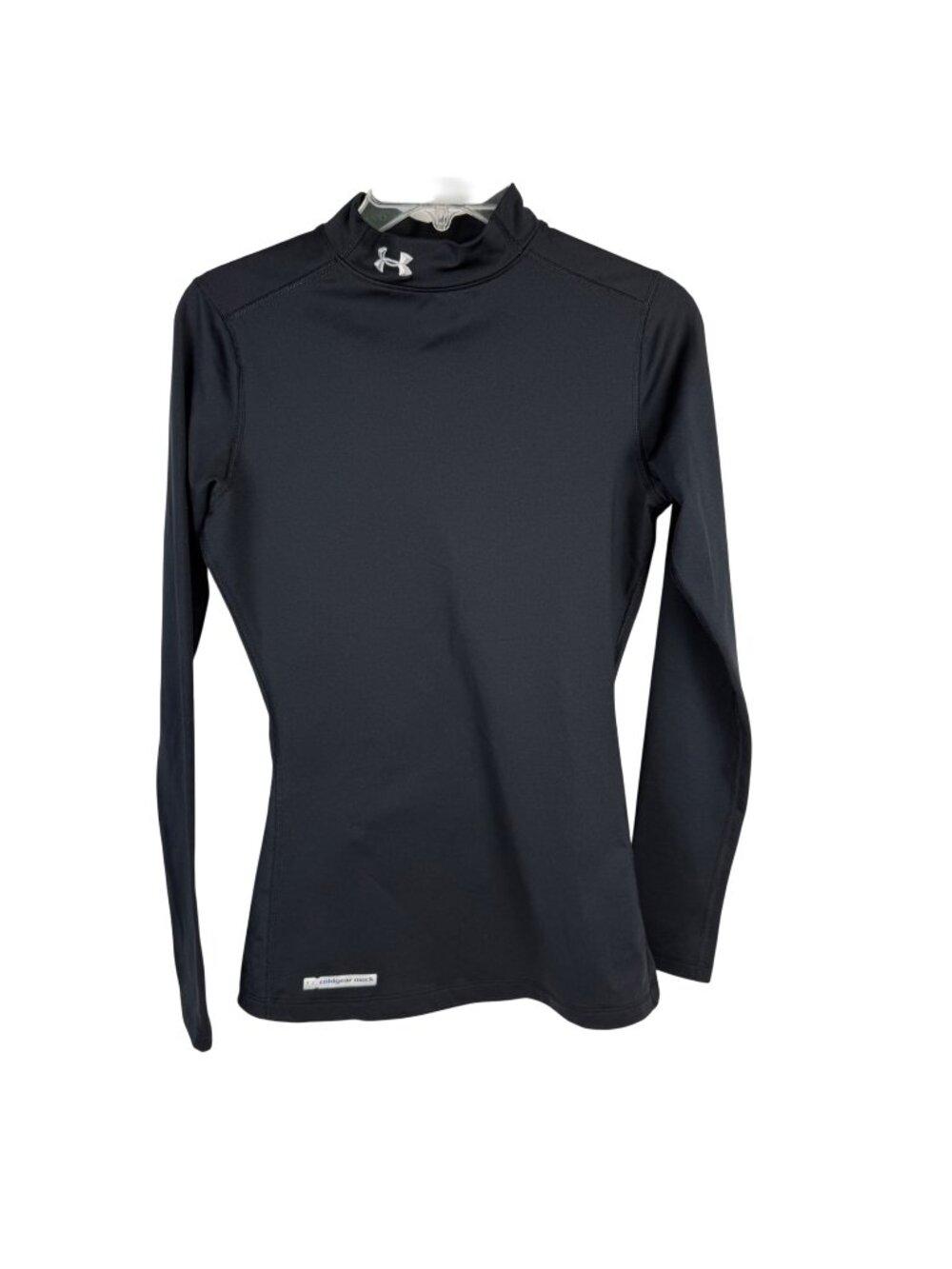 Under Armour Women's ColdGear Mock-Neck Long-Sleeve Athletic Top Black Size S